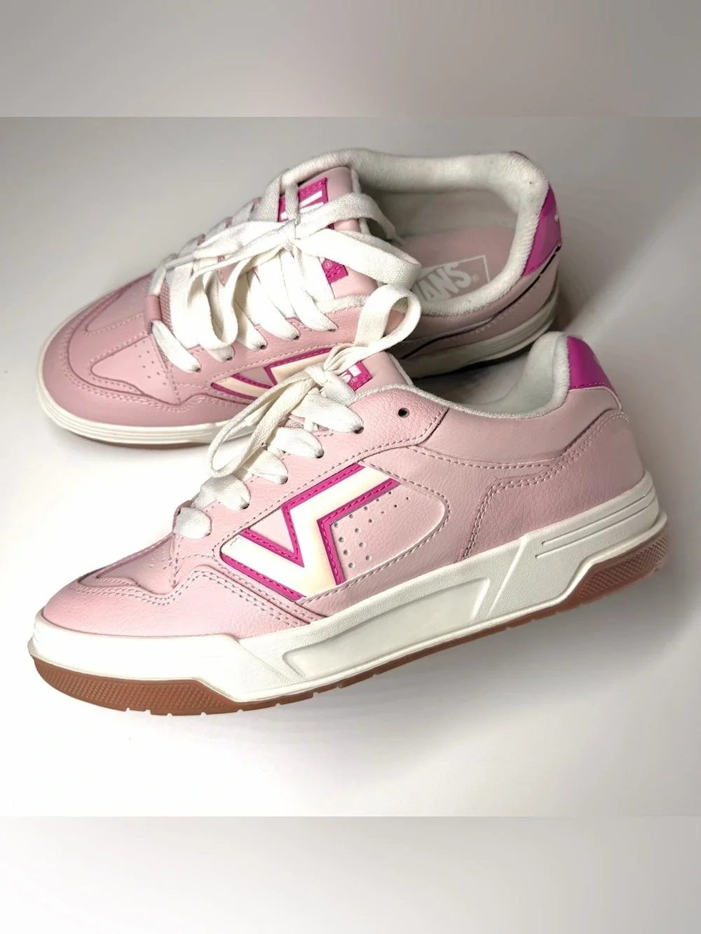 VANS Unisex Upland Sepia Rose Pink Lace Up  Sneakers Size- Men's 8.5 / Women 10